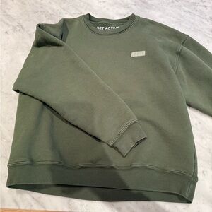 SET ACTIVE Green Crewneck Sweatshirt Size S